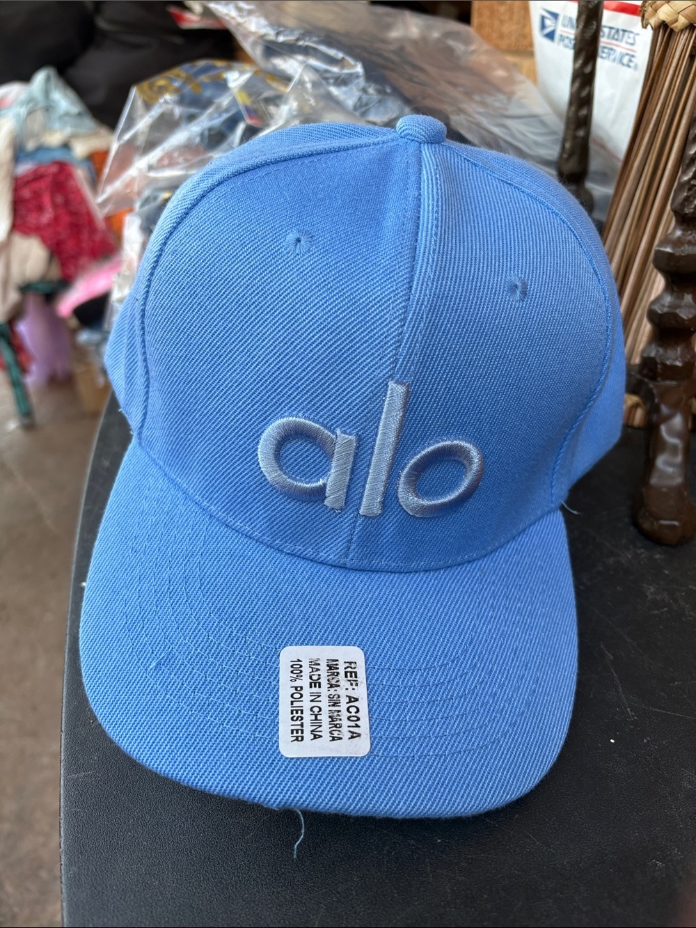 ALO Yoga Kids Sky Blue Embroidered Logo Cap